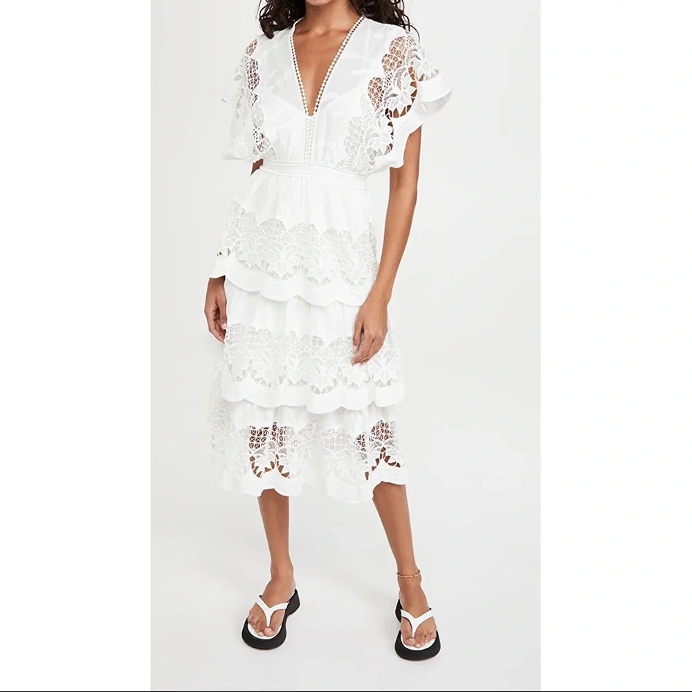 NWT FARM Rio Richelier Midi Dress - Picture 7 of 7